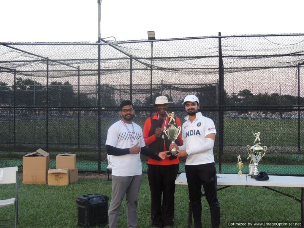 Masters Captain Ashish with Runners up Trophy