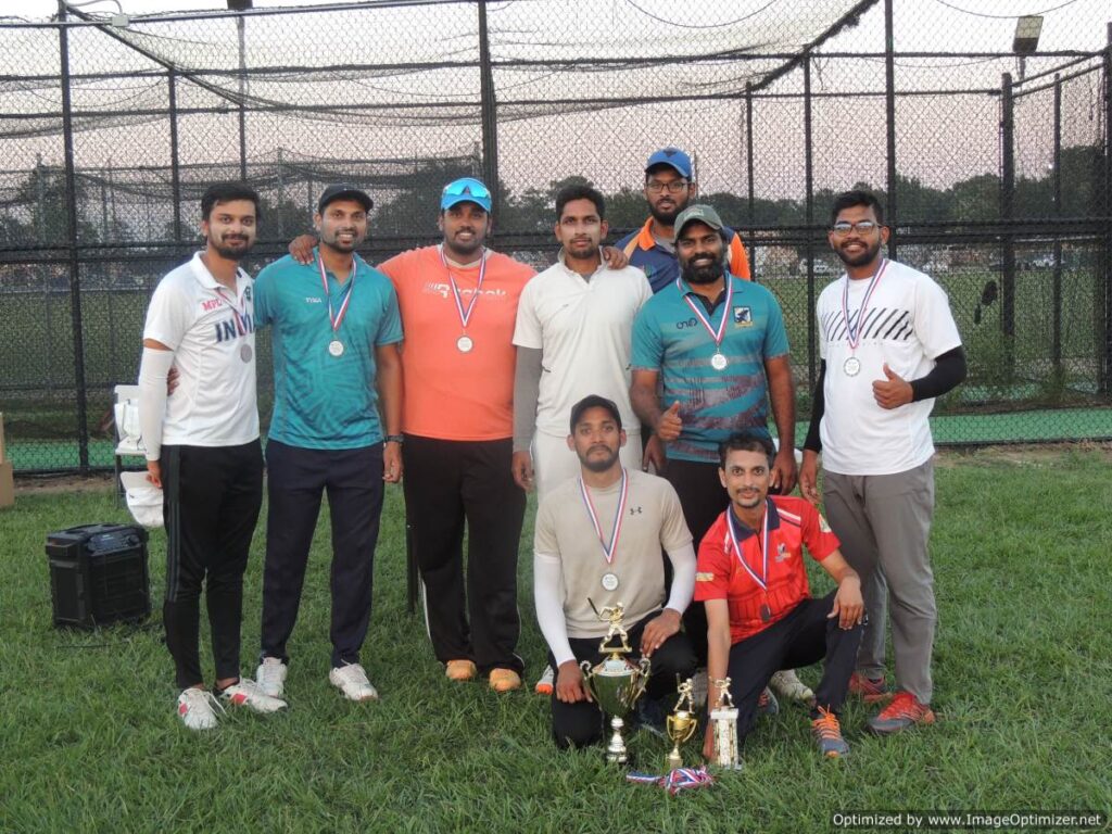 Masters team with the Runners up Trophy