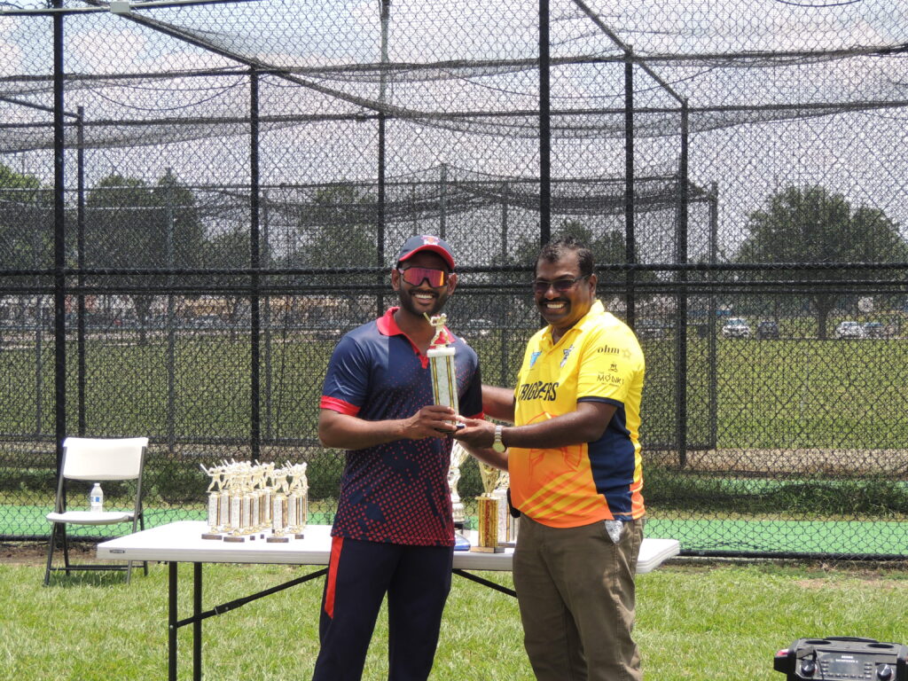 Romesh from Tuskers with the MVP of the final