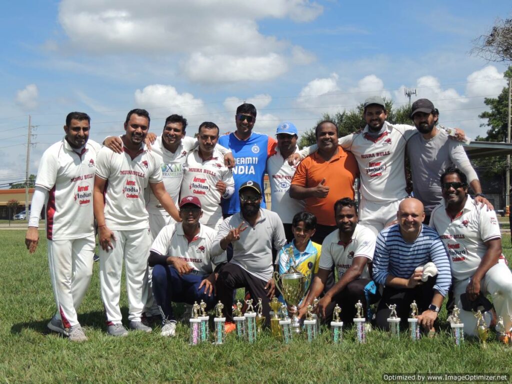 Bulls Team with the Championship Trophy