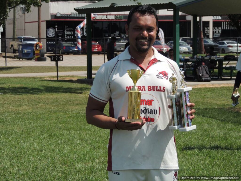 Gourav Mogane with the MVP of the Tournament